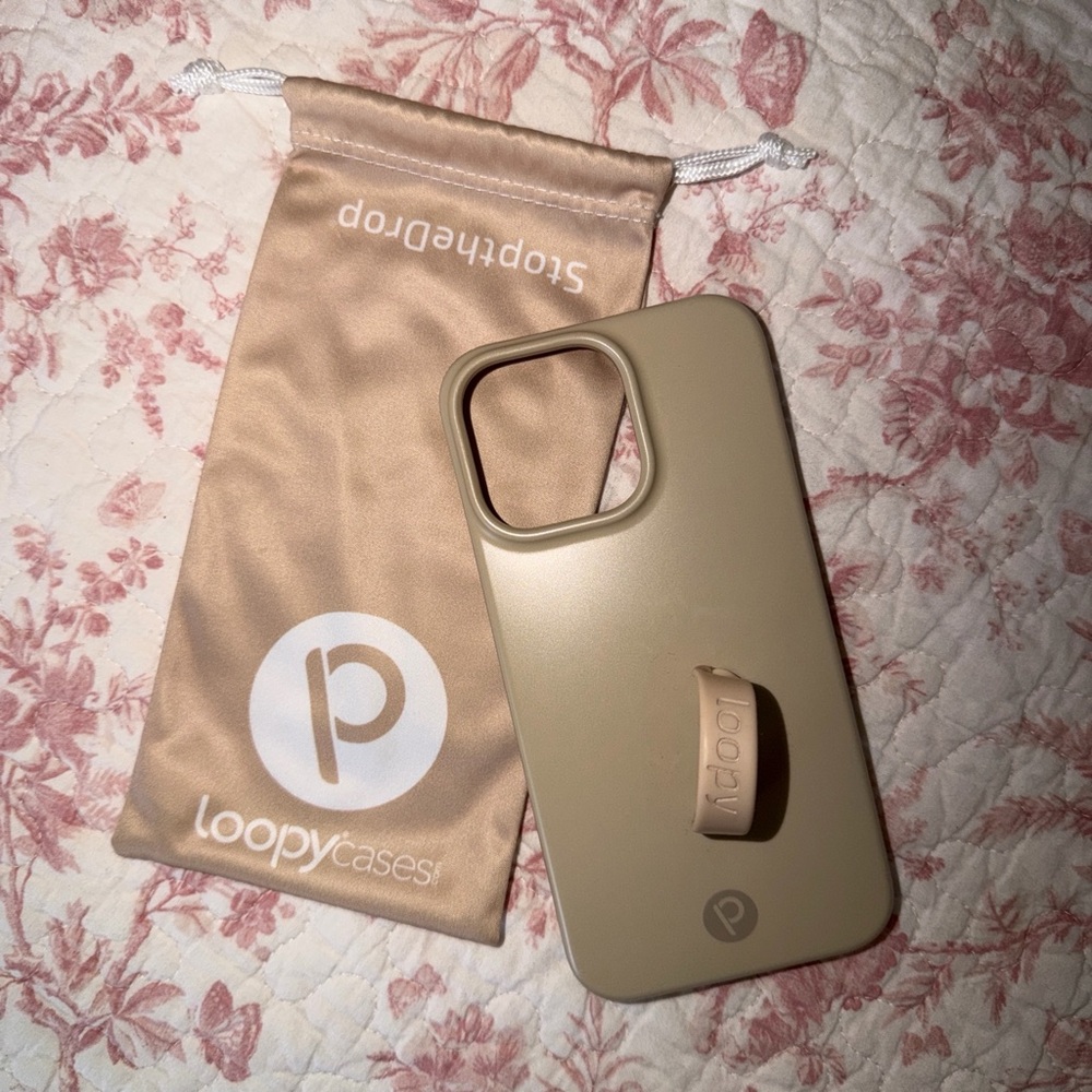 Loopy Case Tan iPhone 14 pro max Case with Loop